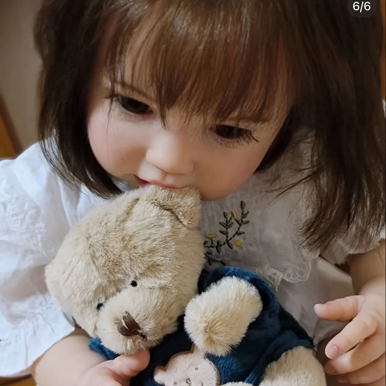 Reborn Baby Girl Doll 24 Inch 60cm Lifelike Newborn – 100% Handmade Hand-Painted Skin Soft Vinyl Hand-Rooted Hair with Clothes Pacifier Bottle & Birth Certificate Gift