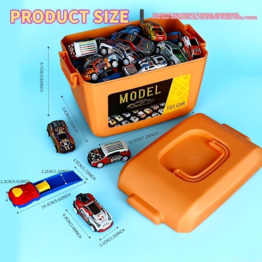 66-Set Toy Car Kits for Kids with Optional Storage Box – Educational DIY Mini Vehicle Playset, Fun Festival & Birthday Gift for Children, Boys and Girls