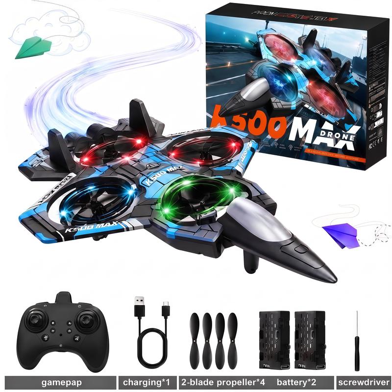RC Stunt Fighter Jet Toy for Ages 14+, Remote Control Flying Plane with LED Lights, Altitude Hold, 360-Degree Flips and One-Touch Takeoff