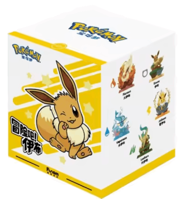 Pokemon Eeveelution Adventure Series Blind Box - 1st Generation Vinyl Collectible Figure, Umbreon Espeon Desktop Ornament, Surprise Mystery Box Gift for Pokemon Fans