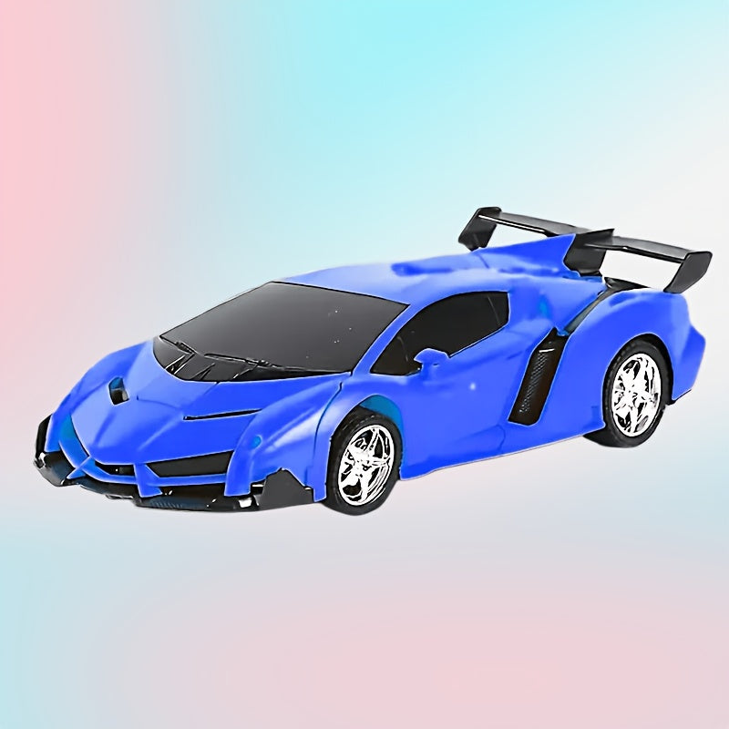 Transform RC Car Robot Toy 1:18 Scale One-Button Transformation LED Headlights 360-Degree Drift – Kids Gift for Christmas Birthday Easter Boys Girls