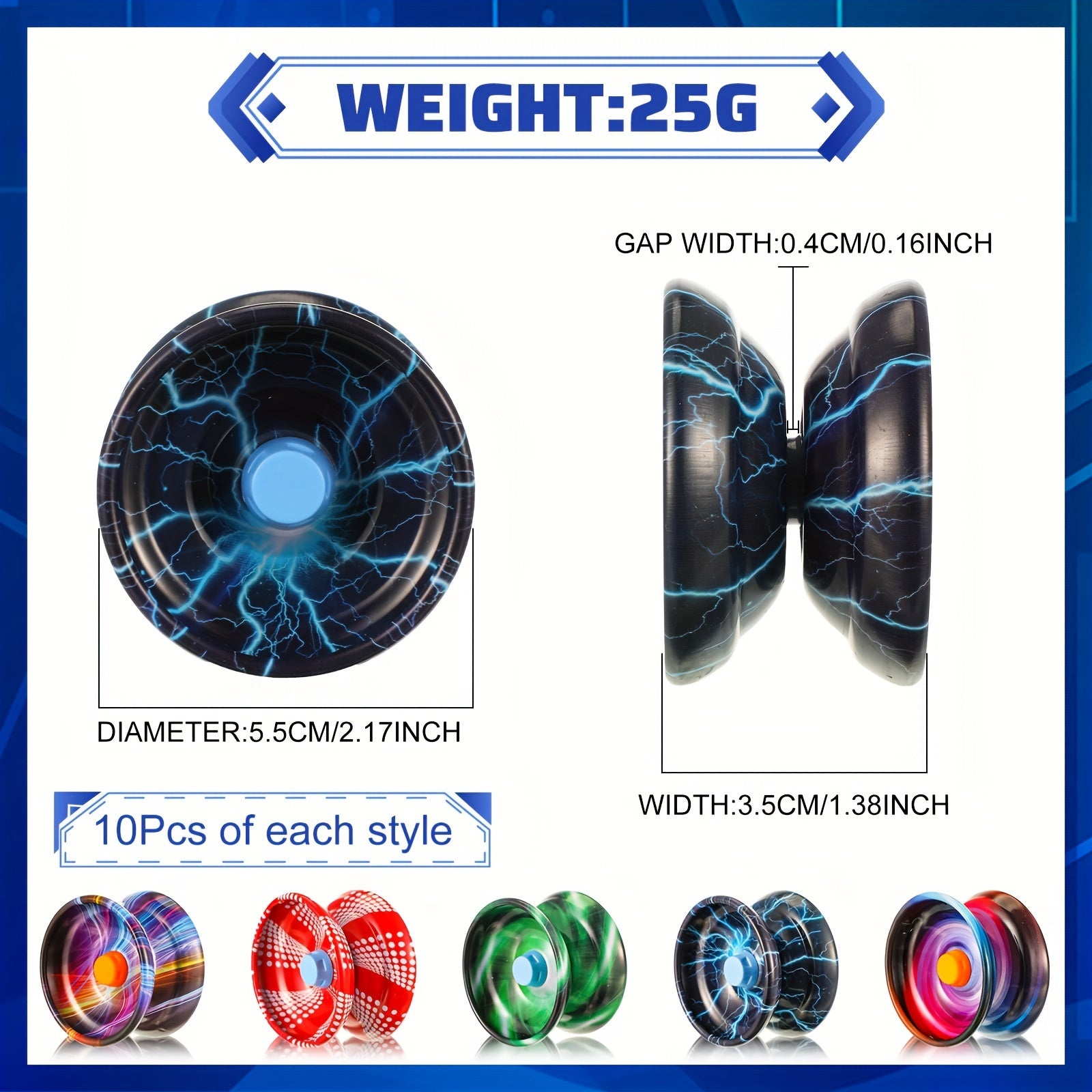 50-Pack Responsive Yoyos Bulk for Kids Adults - Colorful Auto Return Metal Alloy Yoyo Set for Beginners String Tricks Training, Party Favors Gift for Boys Girls Students