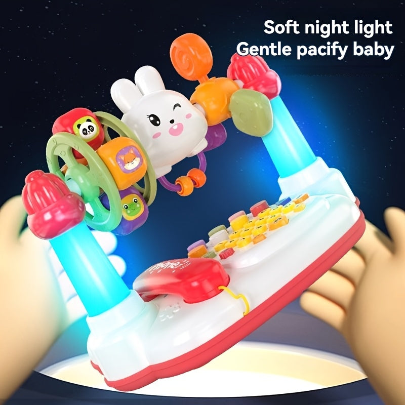 JOVOW Rabbit Story Machine – Multifunctional Kids Phone Toy with Piano, Music & Light, Multiple Modes, Educational Sensory Toy for Toddlers, Easter Halloween Birthday Christmas Gift for Boys Girls