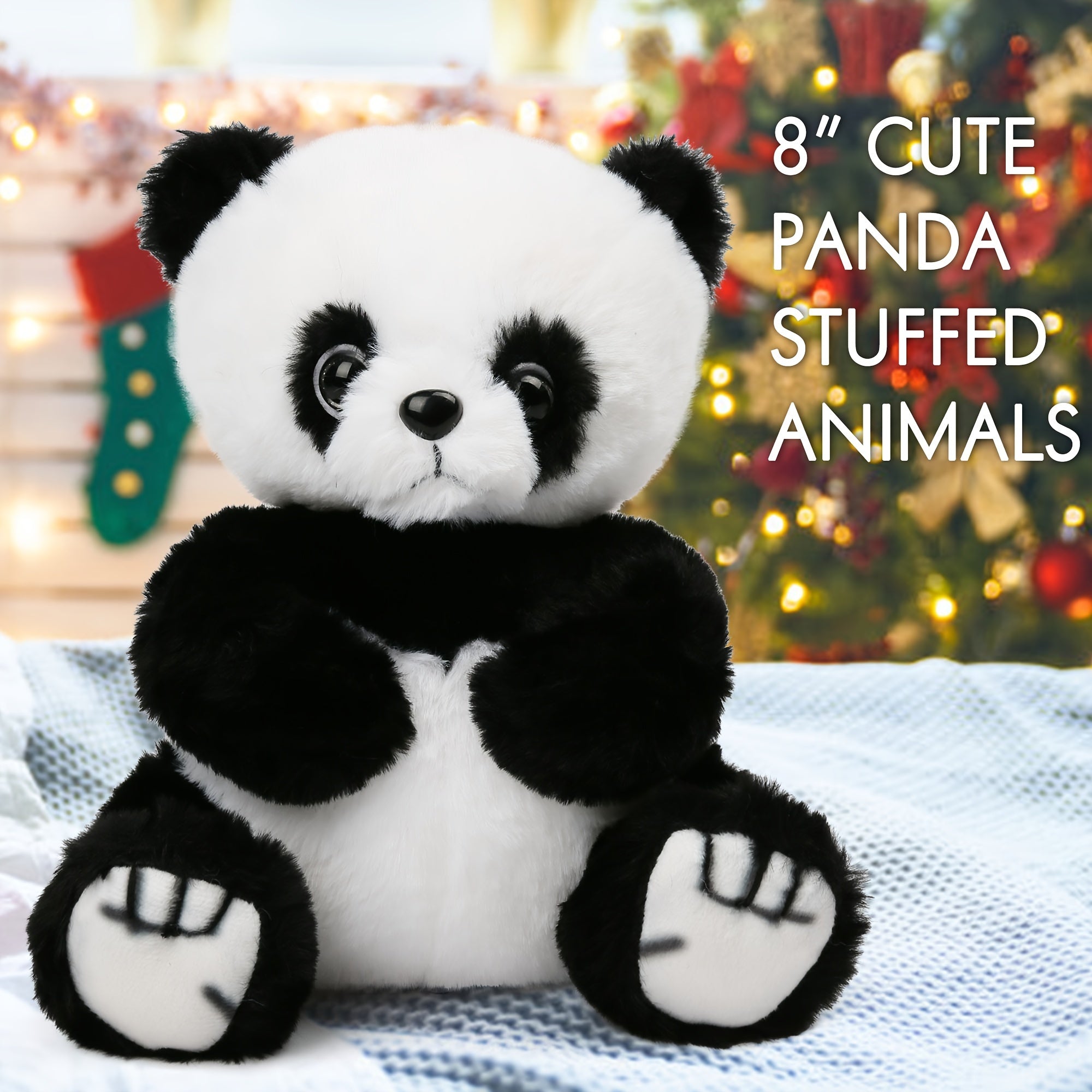 Light Up Panda Stuffed Animal 8 & 12 Inch – Cute Glowing Panda Bear Plush with LED Light, Hugging Toy Birthday Gift for Kids Boys Girls Christmas