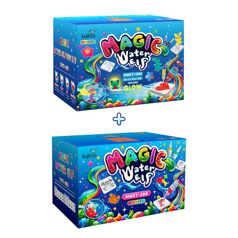 DIY Water Pets Kit by Kiditos, Magic Water Elf Gel and Sea Creature Molds for Squishy Sensory Crafts, Screen-Free Play and Birthday Gifts for Kids Ages 3+