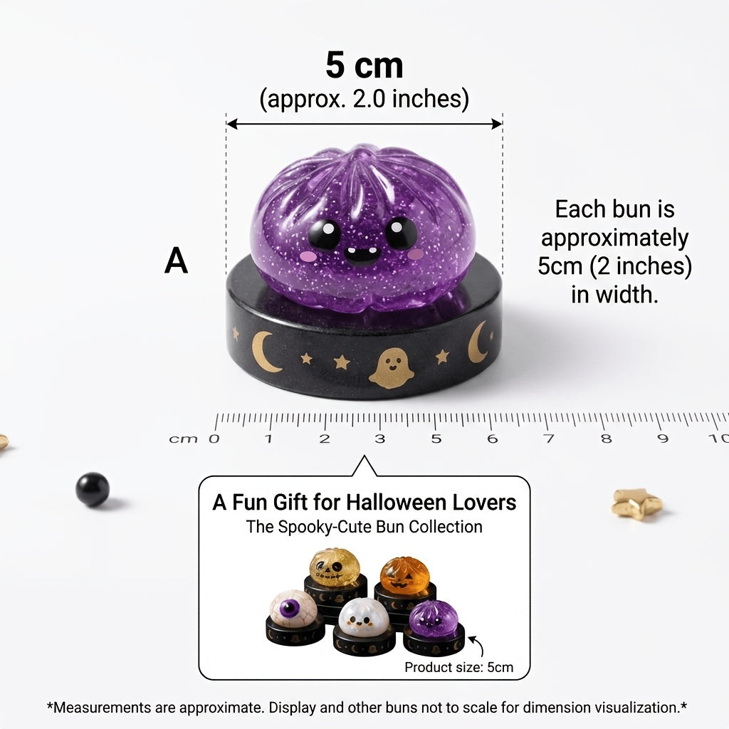 Slow Rise Squishy Squeeze Toys Halloween Glitter Mini Dumpling 3-Pack 5 Designs Sensory Fidget Party Bag Fillers Candy Jar Kids Gift