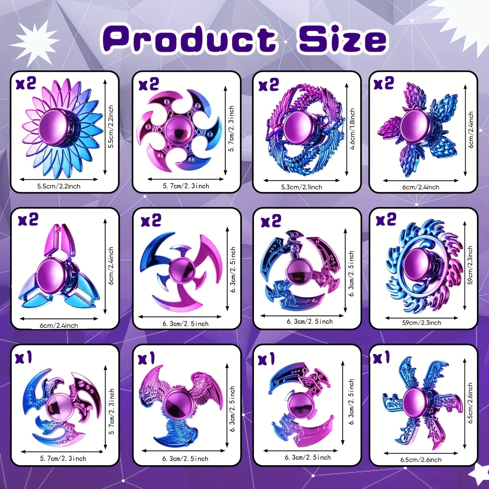 Fidget Spinners 20 Pack for Kids & Adults – Cool Sensory Hand Spinner Bulk Set, Party Favors, Goodie Bag Stuffers & Classroom Prizes