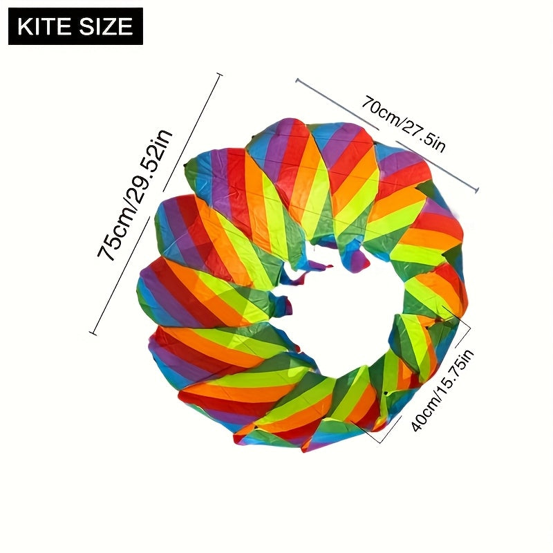 Iridescent Spinning Kite with 3D Rotating Flower Basket & Lotus Tail – Outdoor Beach Park Flying Toy for Kids Adults Family Fun Gift