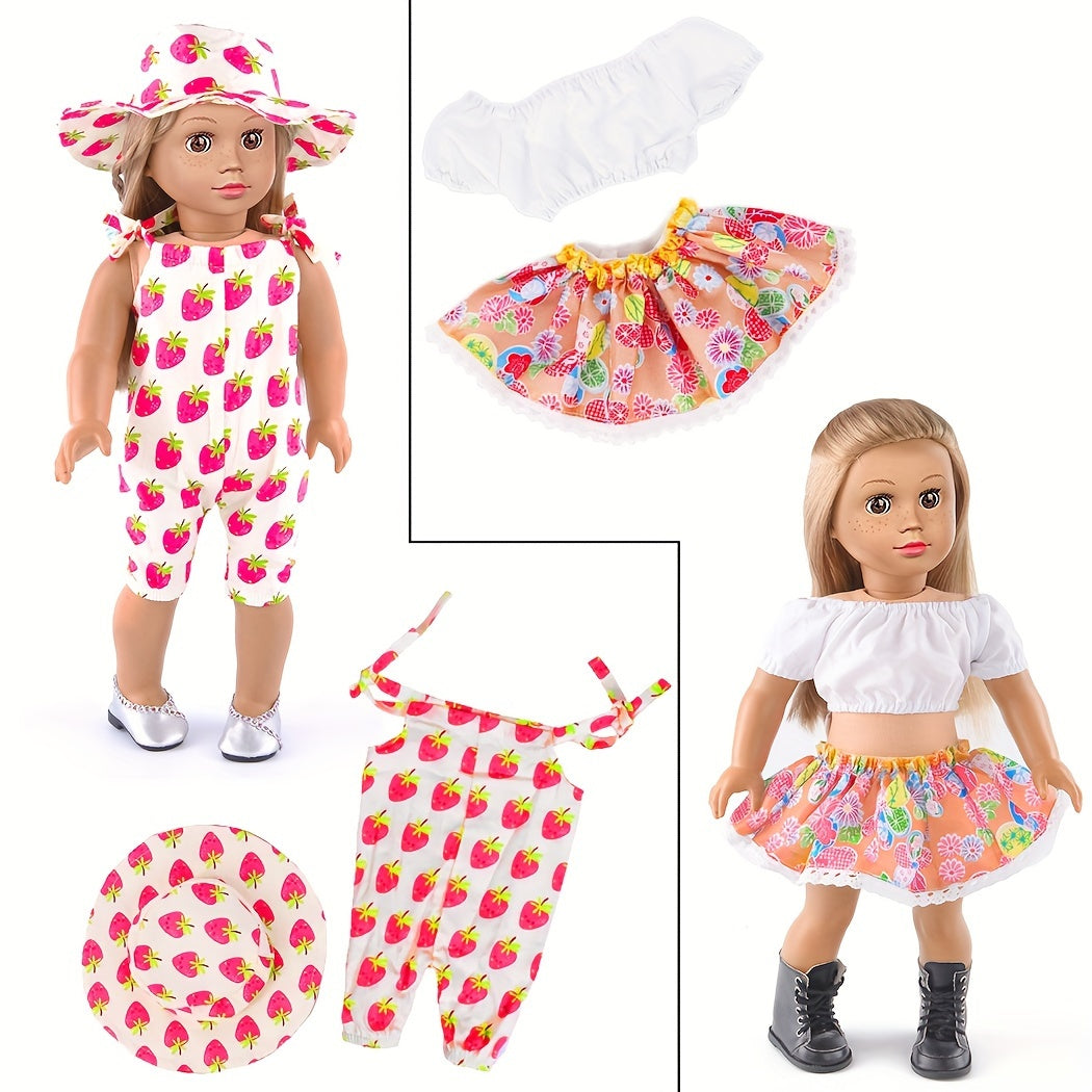18 Inch Doll Outfits 10 Sets – Trendy Mix & Match Doll Clothes for 18 Inch Girl Dolls, Easy On Off, Birthday Christmas Gift for Girls Ages 3+ (No Doll No Shoes)