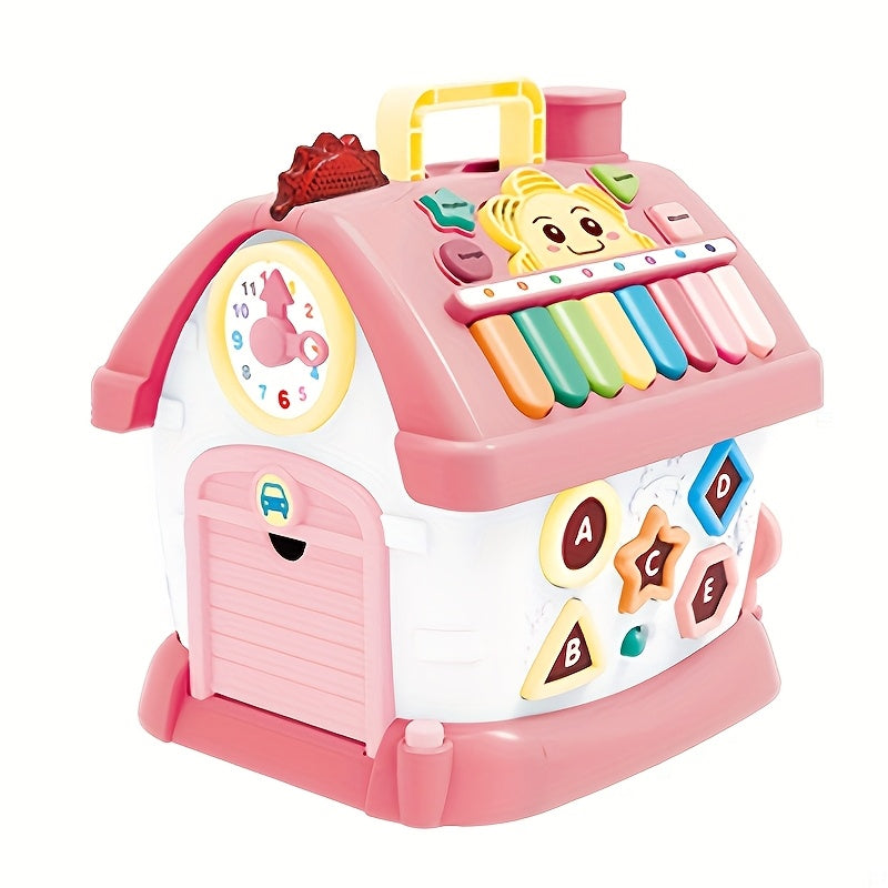 8-in-1 Musical House Baby Toy Multi-Functional Educational Enlightenment Toy - Birthday Gift for Baby Boys Girls Toddlers Pink