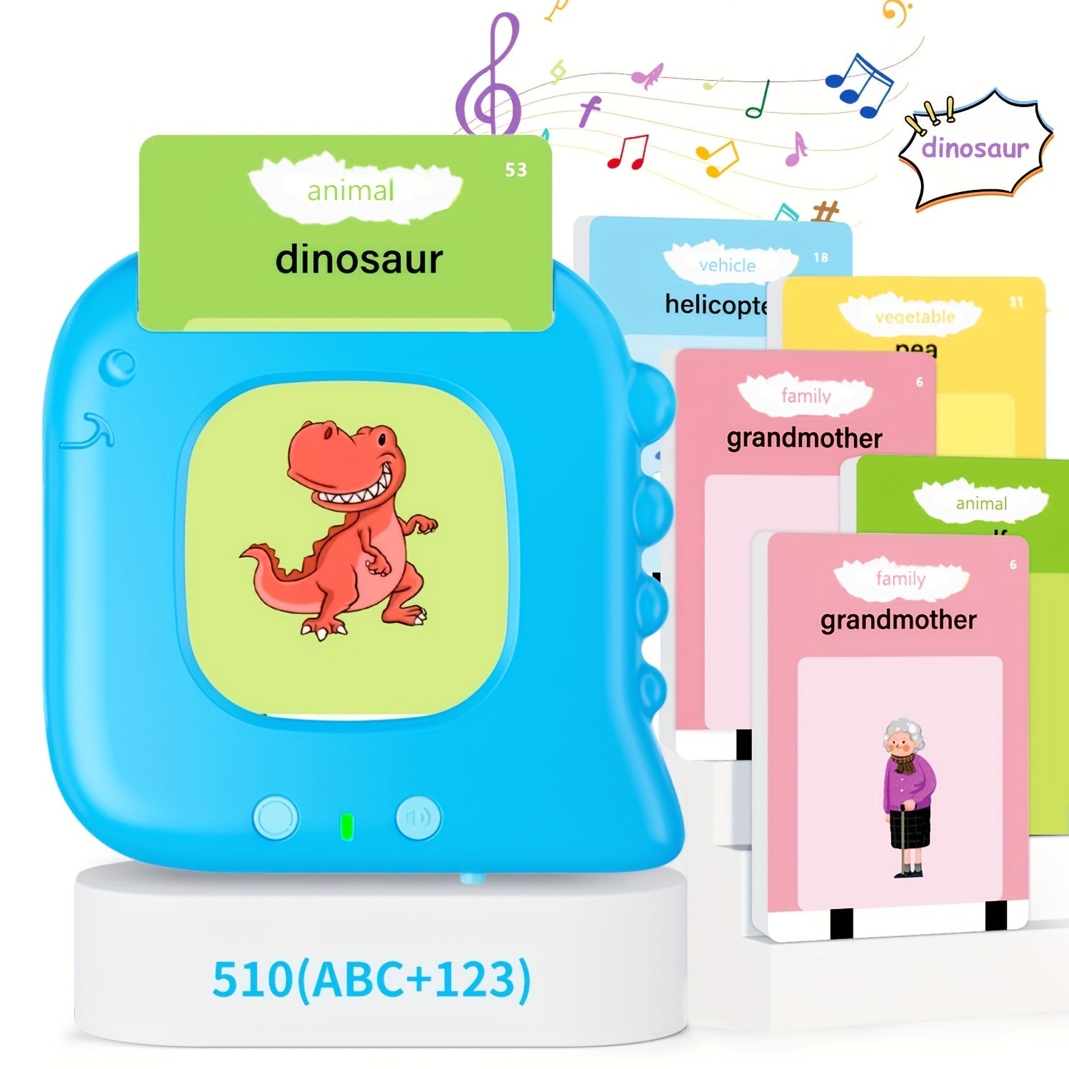 Talking Flash Cards for Kids 224-510 Words Preschool Language Learning Speech Therapy Autism Sensory Educational Toy Gift Boys Girls Ages 3-6