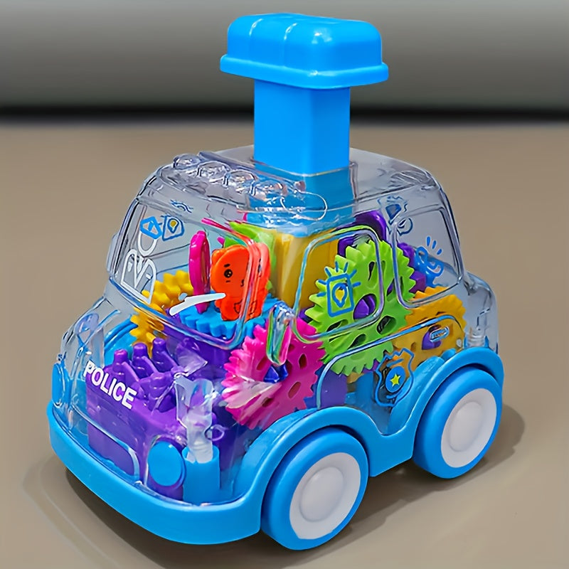 Model Gear Cars Toy Set for Kids – Interlocking Mechanical Gear Vehicle Building Toy, STEM Learning Gift for Boys Girls Ages 3+, 3 Pack