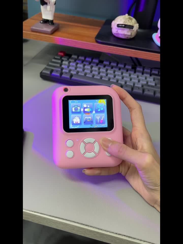 Kids Instant Print Camera 3-in-1 with MP3 Player & Puzzle Games - 2.4'' HD Screen Portable Digital Camera Toy with Print Paper 32GB Card Reader Lanyard Storage Bag Birthday Gift for Girls Boys