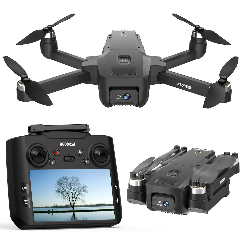 GPS Drone with Camera for Adults, 4.5" LCD RC Screen, Brushless Motor, Follow Me, Auto Return, Gesture Control, Altitude Hold, 3 Speeds, Under 250G – Supports 32G SD Card