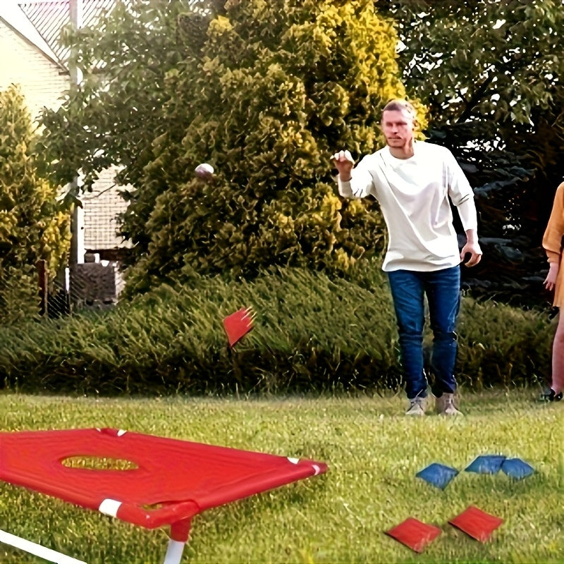 Cornhole Game Set 2 Boards 6 Bean Bags Carry Bag - Indoor Outdoor Backyard Party Beach Camping Tailgate Game for Kids Adults - Birthday Christmas Halloween Gift