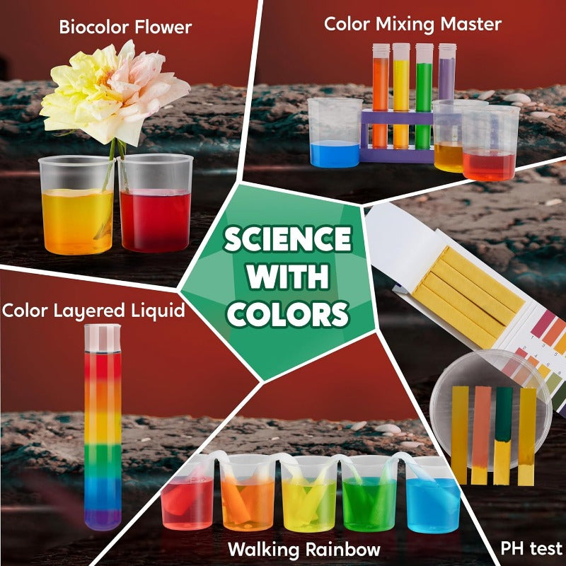 Amazing Science Kit for Kids 85+ Experiments – STEM Activities Gem Digging Crystal Growing Volcano Chemistry Educational Toy Gift Boys & Girls Ages 6+