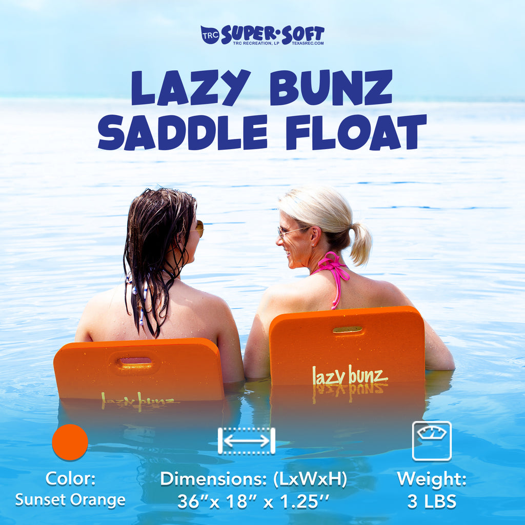 Foam Water Saddle Pool Float Lounger for Adults and Kids – No Inflation Needed, Vinyl-Coated Closed-Cell Foam, 36x18 Inch Pool Chair for Swimming Pool, Lake, River and Beach