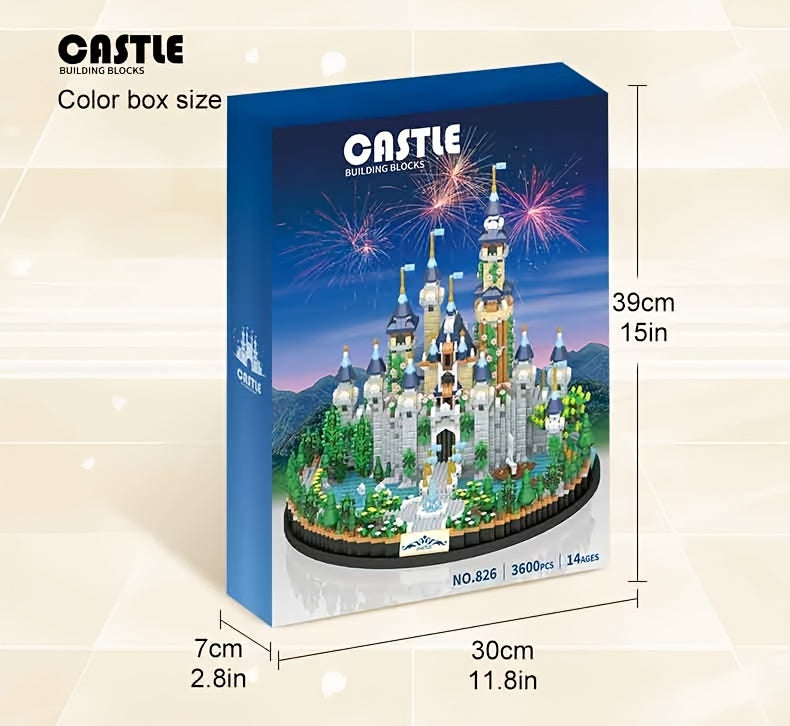 Princess Castle Building Blocks 3600pcs Fairytale Construction Toy for Girls – Educational Decorative Castle Model Kit with Gift Box, Room Decor – Birthday Valentine Easter Holiday Gift