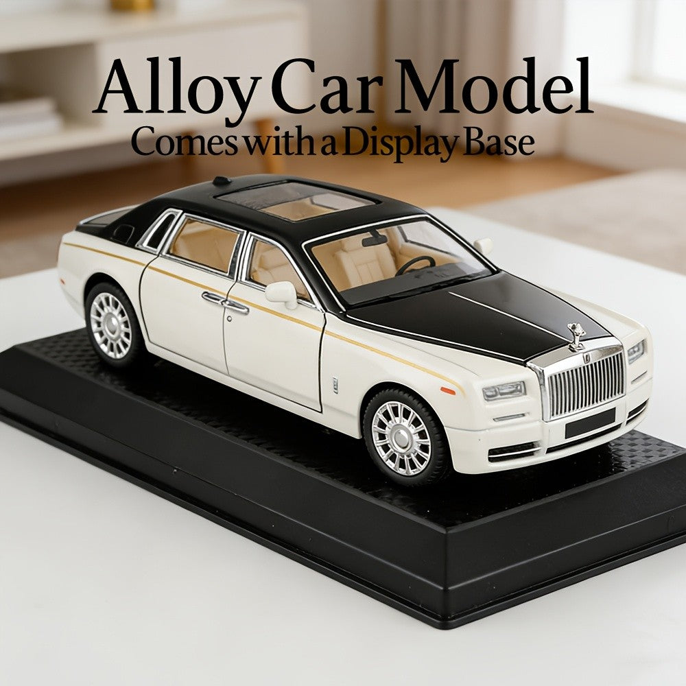 Openable Doors Zinc Alloy Die-Cast Car Model with Display Base – Highly Detailed Static Collectible Decoration, Perfect Gift for Car Enthusiasts, Birthdays & Christmas