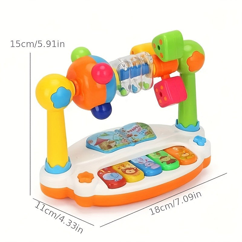 Kids Piano Keyboard Toy with Light Up Keys & Pre-Loaded Songs – Early Music Education for Toddlers Boys Girls Birthday Christmas Gift No Battery Needed