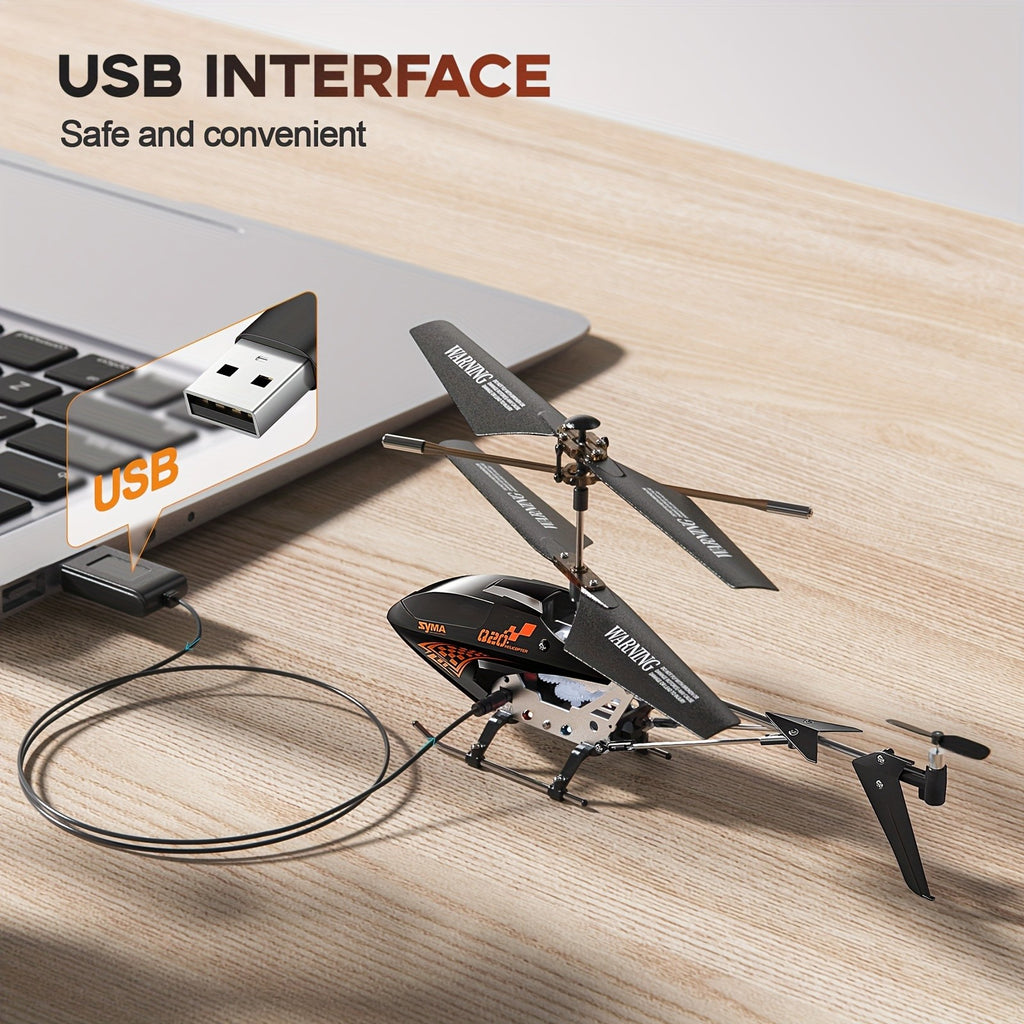 RC Helicopter Altitude Hold One-Key Takeoff Landing 3.5CH Gyro Stabilizer Indoor Flying Toy Alloy Frame Kids Boys Girls Ages 8-12 Birthday Christmas Valentine Gift
