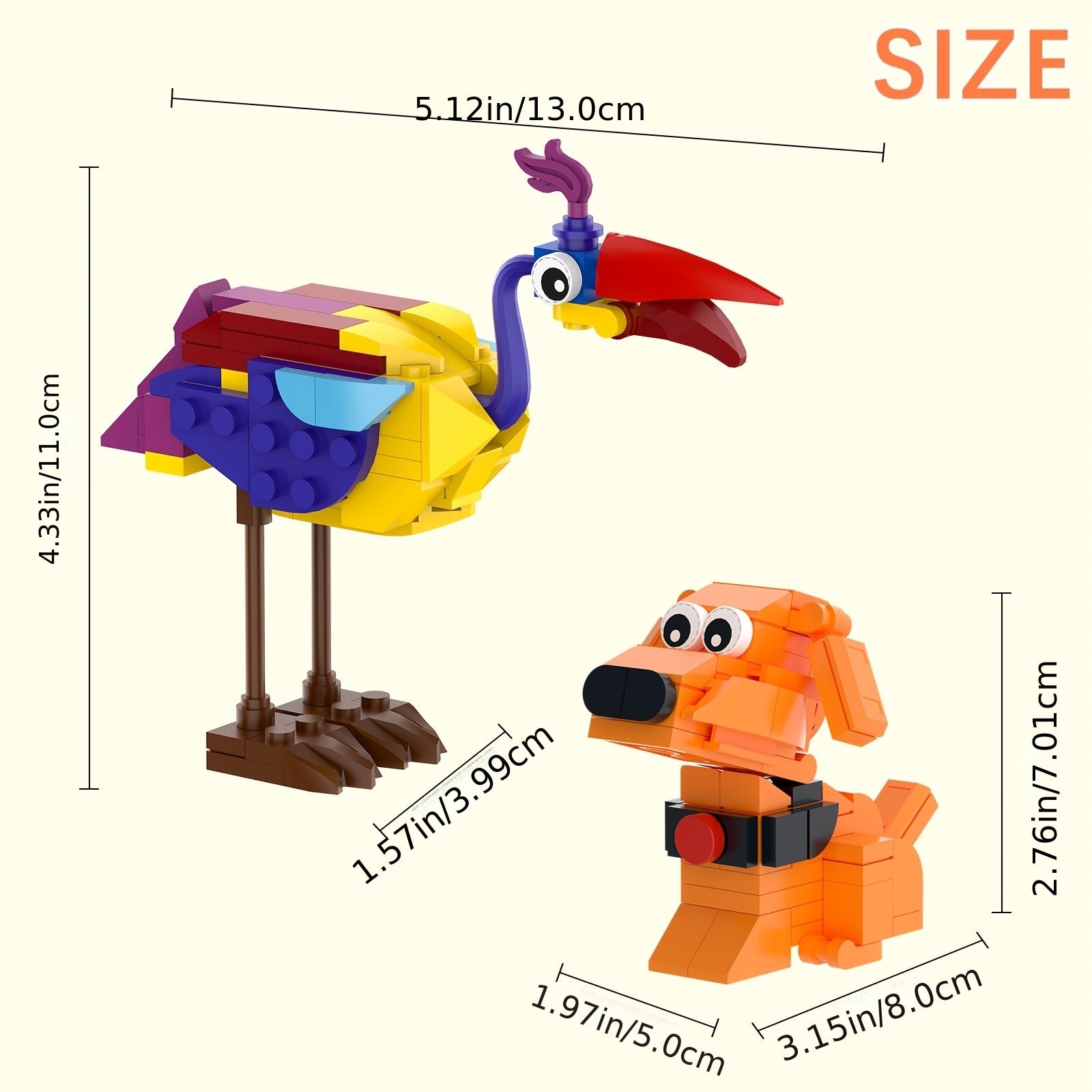 Bird and Dog House Building Block Set for Kids, ABS Brick Mini Architecture Model Kit, Creative STEM Construction Toy Ages 6+, Cute Desktop Decoration, Easter Birthday Christmas Gift for Boys Girls