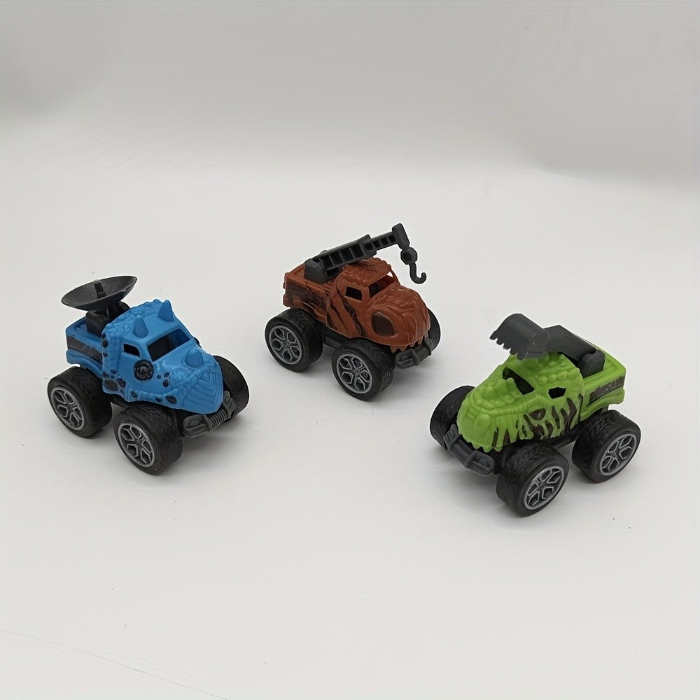 Dinosaur Truck Toy Car Set T-Rex Vehicle Playset for Boys Kids Toddlers with Dinosaur Figures Birthday Gift Ages 3+