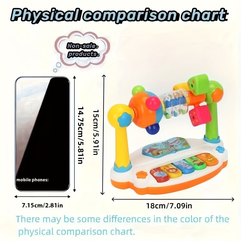 Kids Piano Keyboard Toy with Light Up Keys & Pre-Loaded Songs – Early Music Education for Toddlers Boys Girls Birthday Christmas Gift No Battery Needed