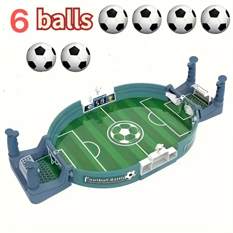 Kids Portable Tabletop Football Game Set Ages 3-6 with 6 Balls Standalone Table Design Family Party Game Christmas Halloween Thanksgiving Gift