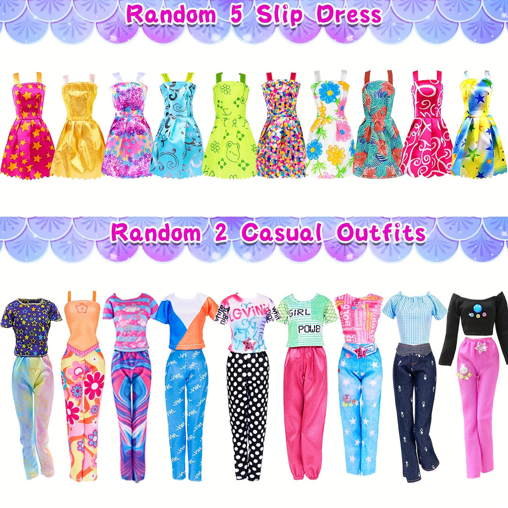 Fashion Doll Wardrobe Set 140pcs for 11.5 Inch Dolls – Includes Doll, Closet, Wedding Dresses, Shoes & Accessories, Gift for Girls Ages 6-12