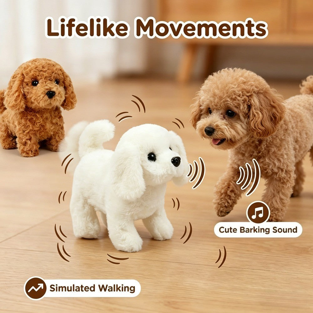 Interactive Robot Dog Toy with Walking, Barking & Expression Eyes – Button Control Simulation Biomimetic Pet Toy, Cute Animal Gift for Kids Birthday Party