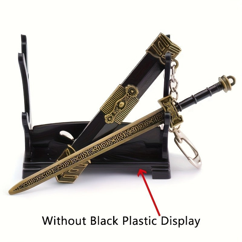 Metal Miniature Sword Set 7pcs with Sheaths Ancient Military Fantasy Pendant Collectible Anime RPG Game Fan Gift for Teens Adults Ages 14+