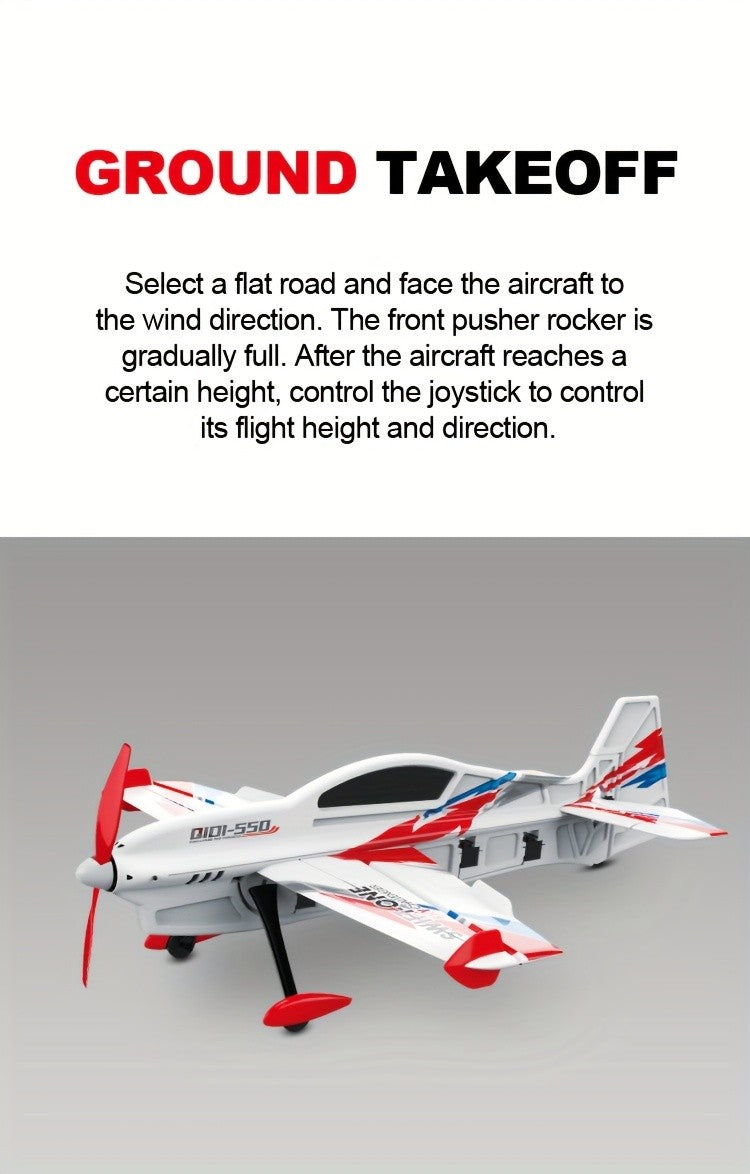 RC Plane 6CH Brushless Motor Remote Control Airplane One-Key Stunt Glider 150M Altitude 2 Batteries Beginner and Experienced Pilots Outdoor Flying Gift