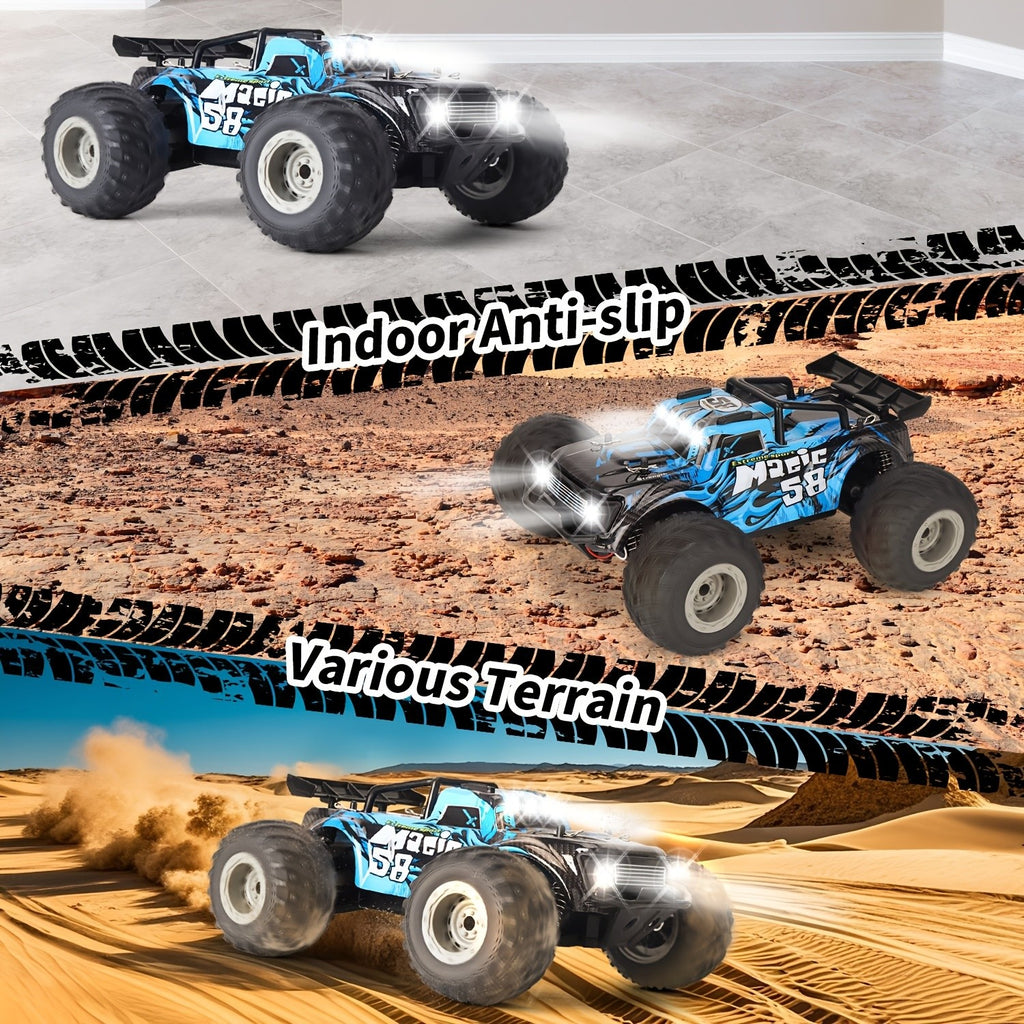 1:18 Scale RC Car 25MPH Dual Motor Off-Road Remote Control Car with Dual Color Sturdy Shell – High-Speed Racing Track Car for Boys Kids Halloween Christmas Gift