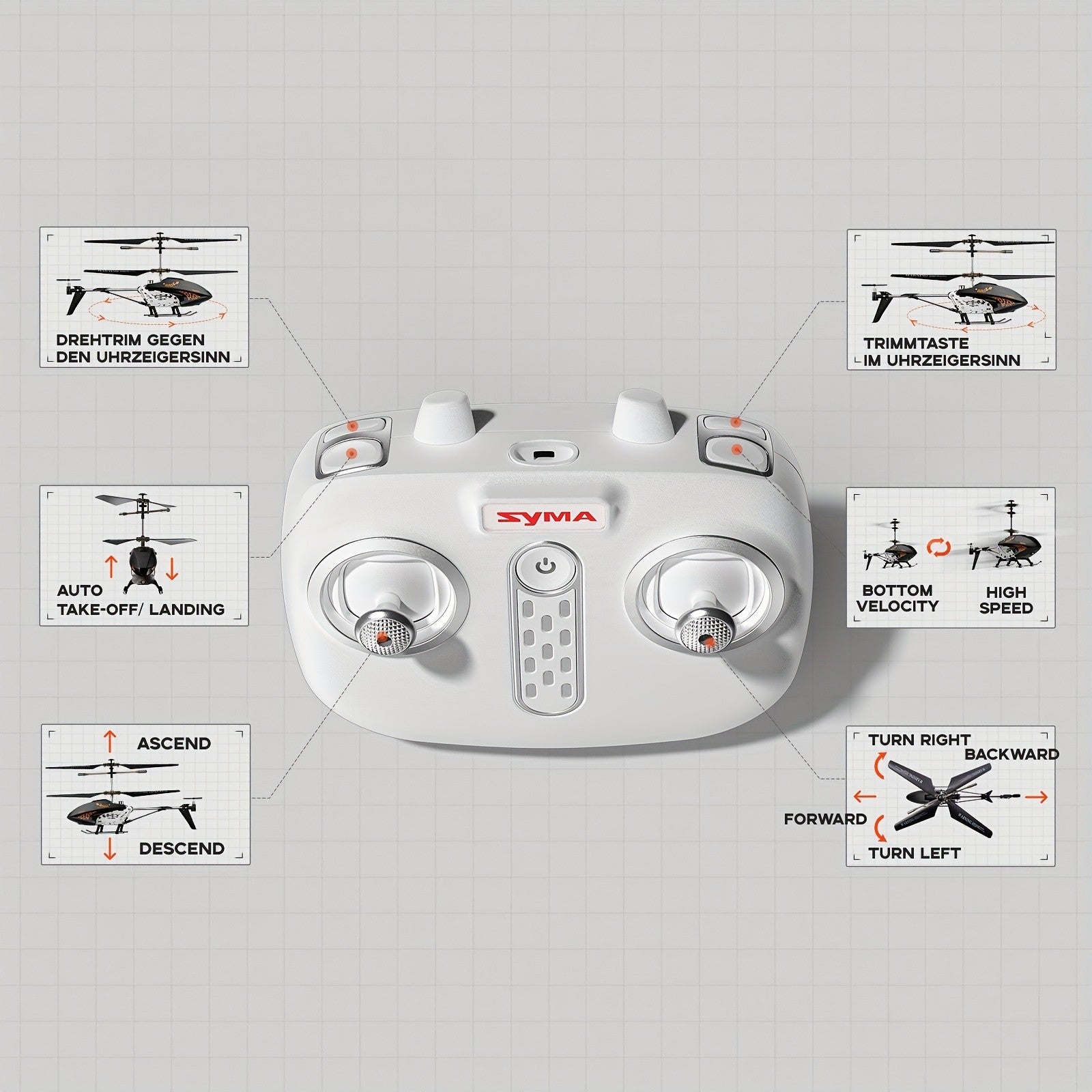 RC Helicopter Altitude Hold One-Key Takeoff Landing 3.5CH Gyro Stabilizer Indoor Flying Toy Alloy Frame Kids Boys Girls Ages 8-12 Birthday Christmas Valentine Gift