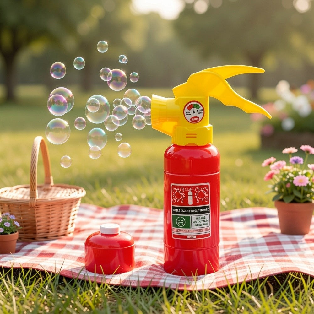 Halloween Fire Extinguisher Bubble Machine – 1000+ Bubbles with 7.78oz Solution, Automatic Bubble Blower for Kids Indoor Outdoor Halloween Birthday Party
