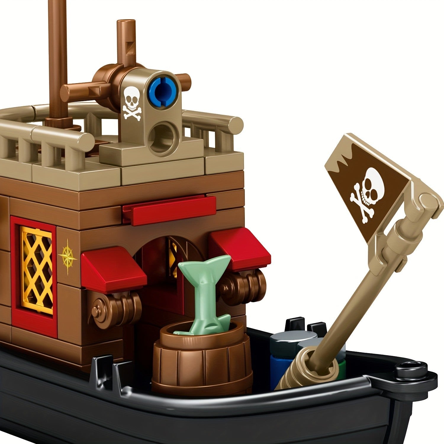 Pirate Ship Building Set 573pcs Pirate's Wharf Supply Center – Adventure Construction Toy for Kids & Adults Ages 8+ – STEM Building Blocks Gift for Boys, Girls & Collectors