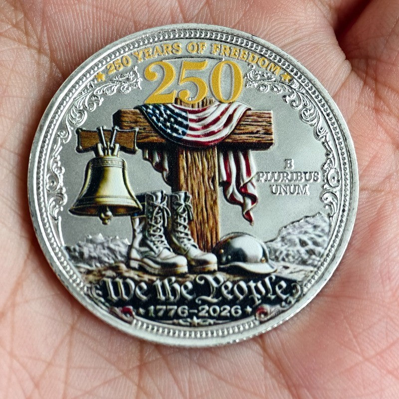 USA Commemorative Coin 250th Anniversary 10 Pack 1776-2026 – Double-Sided High Relief Challenge Coin American Freedom Token Patriotic Gift for Veterans Collectors