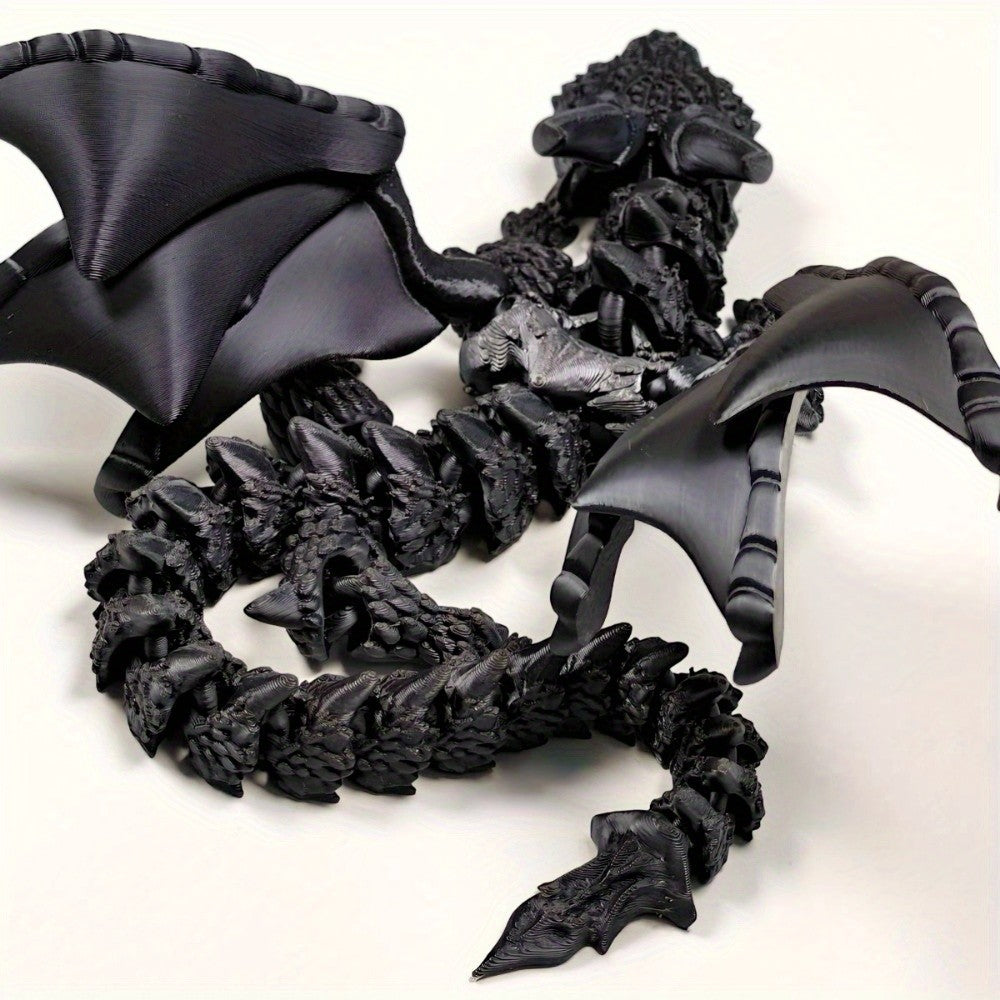 3D Magic Dragon Sculpture Color-Shifting Mystery Eyes Holiday Decor Christmas Halloween CNY Living Room Kitchen Gift