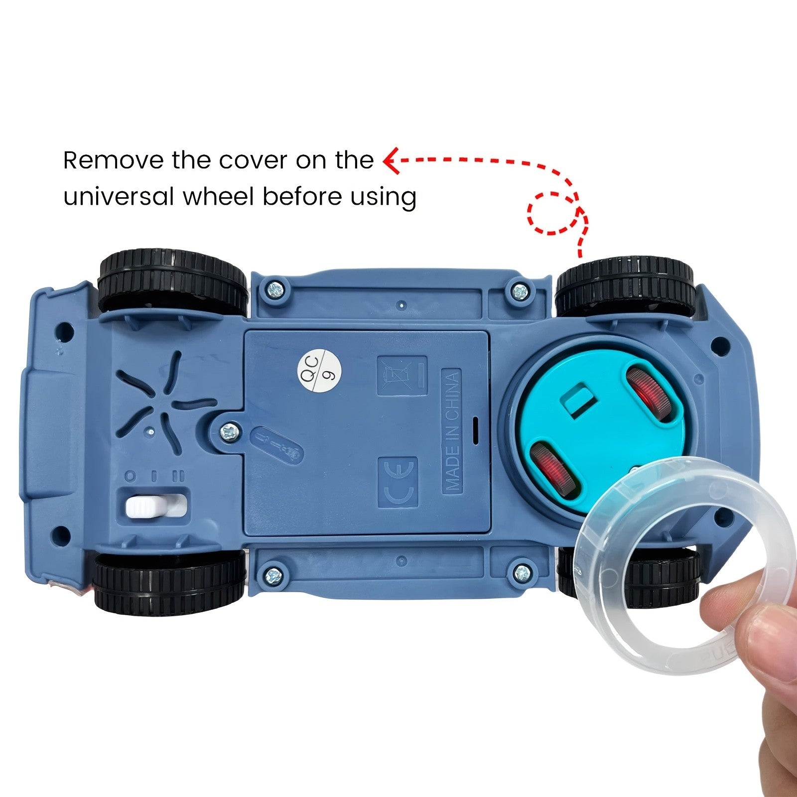 Electric Police Car Toy Transparent Gear Flashing Lights Music 360 Rotation Educational Toddler Toy for Kids Boys Girls Ages 3+ Birthday Christmas Gift