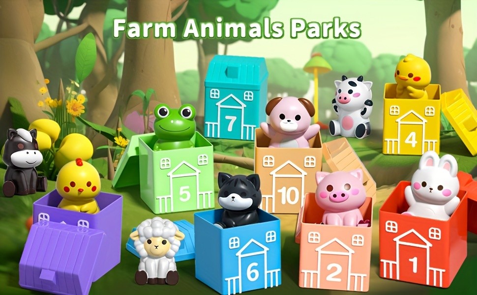 Farm Animal Toys Set of 20 Figures – Educational Playset for Toddlers Boys & Girls Colorful Animal Figurines Birthday Christmas Gift