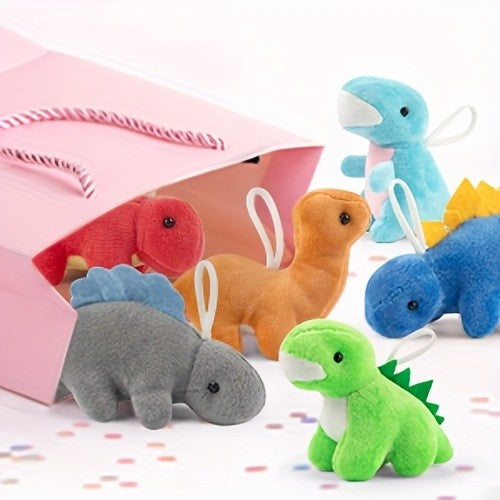 Mini Dinosaur Plush Toys 12 Pack – Soft Stuffed Dino Figures Bulk Party Favors for Kids, Goodie Bag Stuffers, Keychains, Carnival Prizes Boys Girls