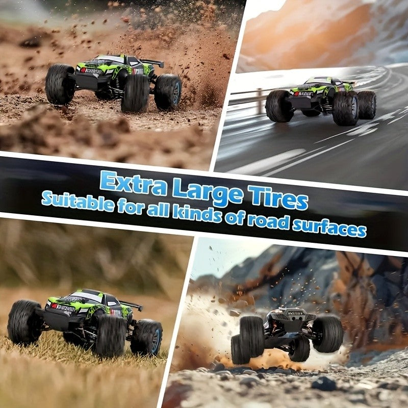 All-Terrain RC Off-Road Car 2.4GHz Durable Alloy Body Remote Control Toy Car Safe Design Rechargeable Kids Boys Ages 3+ Birthday Easter Christmas Gift