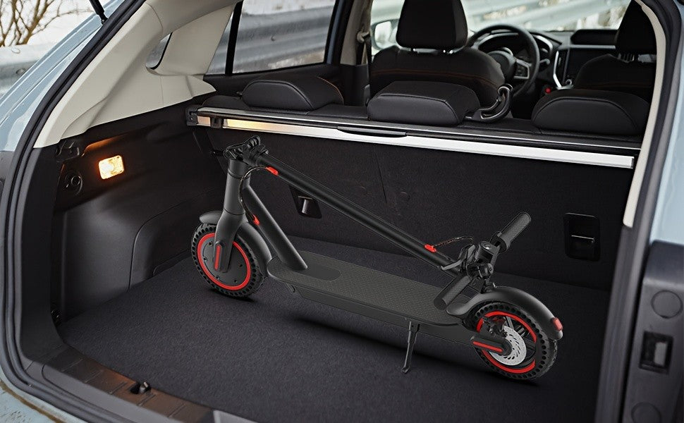 Electric Scooter for Adults 350W Folding 8.5-Inch with LED Display - 3 Speed Modes 15-30 Mile Range E-ABS Disc Brake 220LB Capacity - Commuter E-Scooter Black