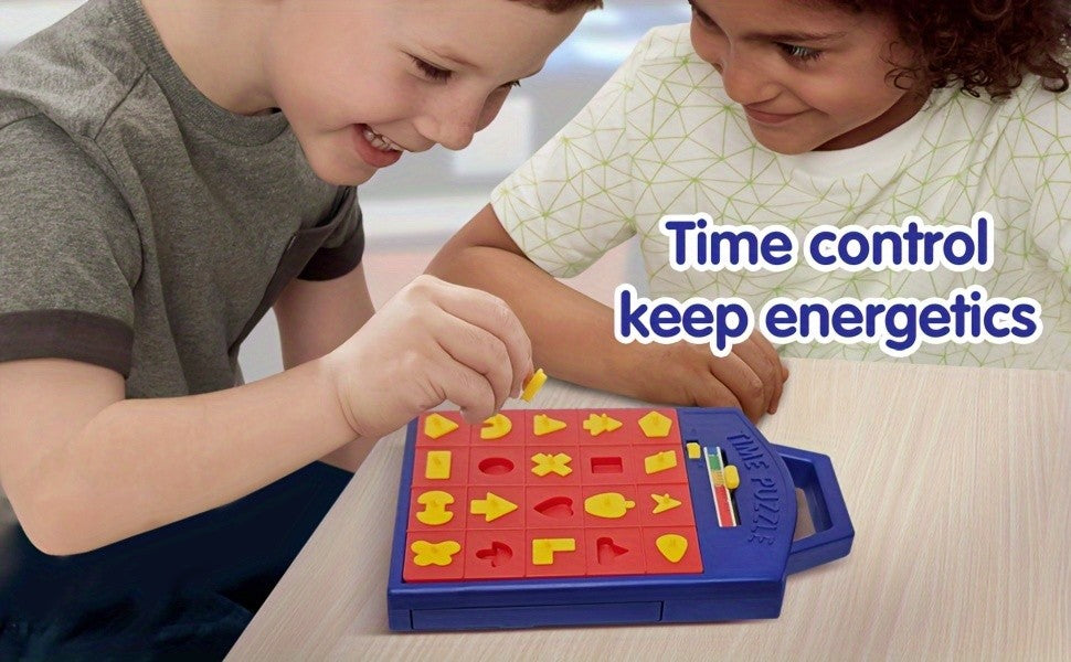 Pop-Up Timer Shape Puzzle Game for Kids – 3-Level Interactive Board Game for Hand-Eye Coordination, STEM Learning & Travel Fun, Ages 3 4 5 and Up