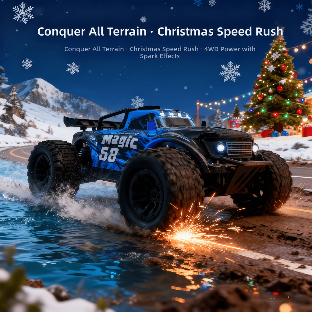 1:18 Scale RC Car 25MPH Dual Motor Off-Road Remote Control Car with Dual Color Sturdy Shell – High-Speed Racing Track Car for Boys Kids Halloween Christmas Gift