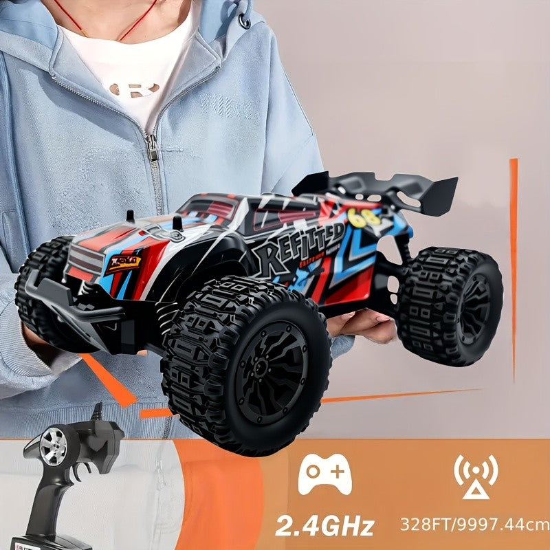 1:18 Scale 4WD High-Speed RC Car 35+ KM/H All-Terrain Off-Road Remote Control Truck - 2.4GHz Hobby-Grade Racing Crawler for Adults Kids Boys Birthday Gift
