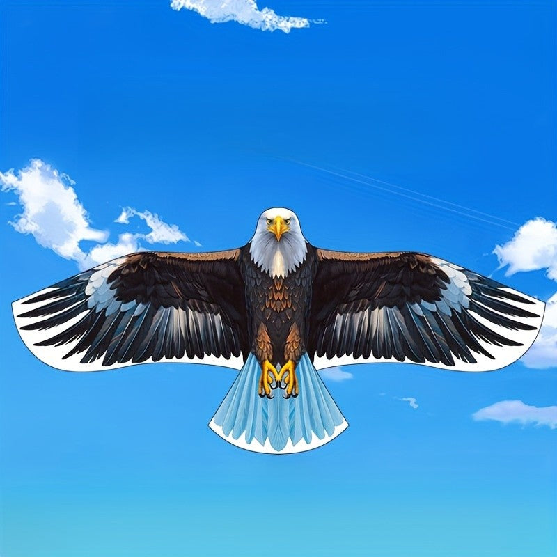 Eagle Kite Large with Handle & String for Beginners - Durable Polyester Outdoor Flying Toy for Beach, Park & Family Fun - Easy to Fly Gift for Kids Adults Ages 6+