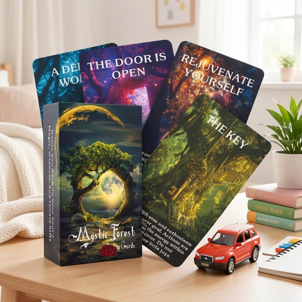 Magic Forest Oracle Cards Nature Inspired Mystical Divination Deck Beginner Tarot Reader Spiritual Guidance Gift for Women Teens Spiritual Seekers