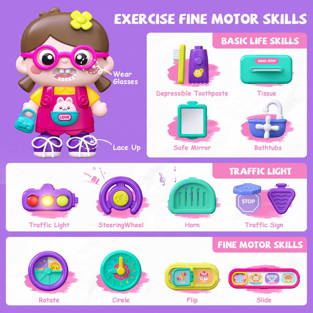 54-in-1 Musical Baby Busy Board for Toddlers - Early Educational Toy with Motor Skills Development, Montessori Activity Board, Birthday Gift for Baby Boys Girls 1-3 Years